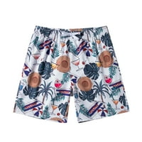 Muške plivačke kovčege plaže Trunks Print White m