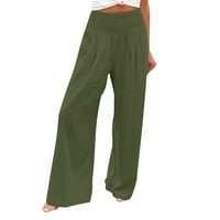 Gathrrgyp Summer Fall Plus hlače za čišćenje žena ispod 5 dolara, modne ženske hlače hlače s velikim širokim nogama