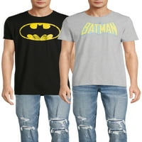 Grafički majilac kratkih rukava Batman i velikih muškaraca, 2-pack