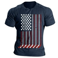 Košulje za muškarce sa zastavom Dana neovisnosti Ležerne mekane udobne majice kratkih rukava s okruglim vratom,