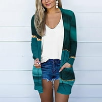 Ženski džemperi s kardiganom, lagani kardigan s otvorenim prednjim dijelom, ležerna gornja odjeća s printom, vrhovi