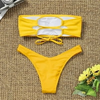 Ženski Bikini visokog struka s kontrolom trbuha, dva kupaća kostima, ljetni labavi kroj, prozračan Plus size