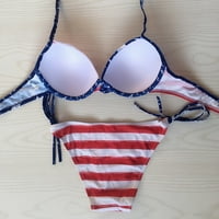 Ženski kupaći kostim Četvrtog srpnja američke zastave, dva Bikini kupaća kostima, odjeća za plažu