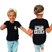 Majice za malu djecu, obične majice s okruglim vratom i kratkim rukavima, modna široka modna ležerna majica za