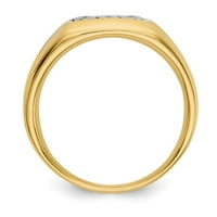 Muški dijamantni prsten od punog žutog zlata 14k, veličina 11