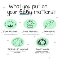 Male zvijezde organske djevojčice 5pk Kratki rukavi čisti organski istinski bodi, veličina novorođenčadi- mjeseci
