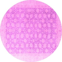 Moderne prostirke za sobe u orijentalnom stilu u ružičastoj boji, 4' okrugle