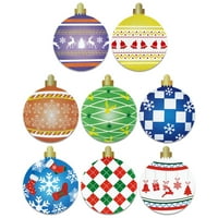 Ayyufe roll božićni dekor naljepnice šarena lopta DIY ukras Sretan božićni naljepnica zabava za odmor dekor za