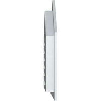 Ekena Millwork 34 W 26 H vrhunski gornji otvor za zabavu: Funkcionalan, PVC Gable Vent W 1 4 Flat Trim okvir