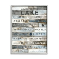 Stupell Industries pravila s popisa jezera Rtic Plank uzorak, 30, dizajn Natalie Carpentieri