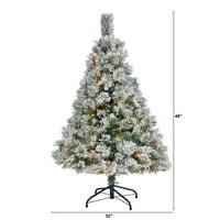 4ft. Oped Oregon Pine Umjetno božićno drvce s jasnim svjetlima i savijenim granama