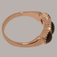 Britanci su napravili 10k ružičasto zlato prirodni granat ženski obljetnički prsten - Opcije veličine - Veličina