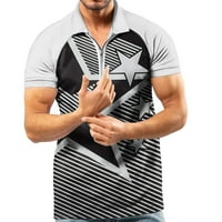 Ulična odjeća muška povremena polo majica muški casual sportovi sažetak tri raglan rukave lapel patentni zatvarač