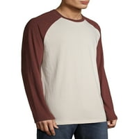 Muška majica od raglana s okruglim vratom i dugim rukavima u obliku slova U.