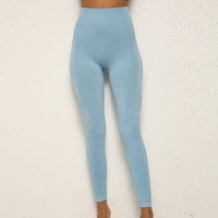 HHei_K hlače za joge ženske Ženske boji pull-up hip bešavne elastične hlače za fitness i yoga za trčanje