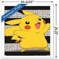 Pokemon Pikachu zidni poster raširenih ruku, uokviren 14.725 22.375