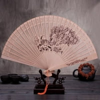 Kineski tradicionalni drveni šuplji ventilator ručno izrađen izvrstan Sklopivi vjenčani dar