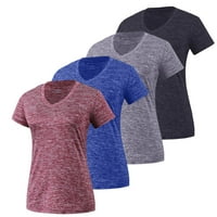 Žene V vrat kratki rukavi vlage za vlage košulje Sport Activewear Top Napomena Kupite jednu ili dvije veličine