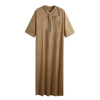Haljine s dugim rukavima za muškarce, muške Ležerne široke arapske Dubai haljine, košulja na kopčanje srednjeg