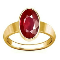 Divya Shakti 3.25-3. Carat Ruby obični dizajnerski prsten