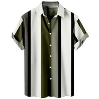 Tip N modnog trenda Stripe Stripe 3D digitalni tisak muške košulje s kratkim rukavima