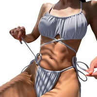 Plus size Bikini ženski Bandeau zavoj Bikini push-up Brazilski kupaći kostimi Odjeća Za plažu kupaći kostim Tankini
