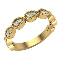 Zaručnički ili obljetnički prsten s dijamantima okruglog reza od 0. Zlato 18k.