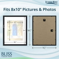 Crni okvir za fotografije s prostirkom za fotografije-Okviri za fotografije, PC, kolaž