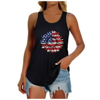 Ženske ljetne tiskane trkačke tenkovske vrhove majice majice bluza, kupite jednu ili dvije veličine veće