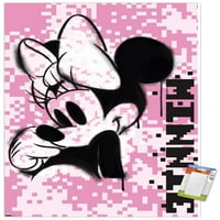 Zidni plakat od Minnie Mouse u ružičastim pikselima, 22.375 34