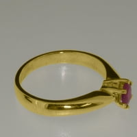 Britanci su napravili 18k žuti zlatni prsten s prirodnim rubinskim ženskim zaručničkim prstenom - Opcije veličine