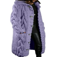 ;/ Ženski pulover od džempera u punoj boji, mekana jakna, ležerna Vanjska odjeća u punoj boji, kaput s otvorenim