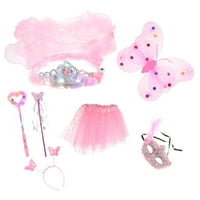 Dječji set maski, kostim leptira, krilo, dječji čarobni štapić, pribor za suknju