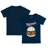 Majica s hamburgerima za novorođenčad u tamnoplavoj boji