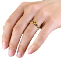 Zaručnički prsten za pasijans Citrine Infinity 1. CT u 14K ružičastom zlatu