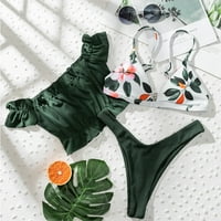 Ženski Bikini Kompleti bikini s cvjetnim printom Criss Criss Bandeau dva kupaća kostima Kupaći Kostimi Za plažu