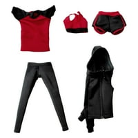 Skala ženska figura odjeća kapuljača jogging odijela za 12 '' akcijske figure crvene boje