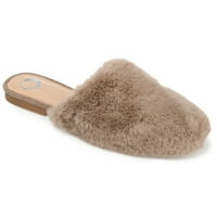 Brinley Co. Womens Fau Fur Square Toe Mule