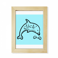 Dolphin Porpoise Desktop Adorn Photo Frame prikaz Art slika drvena