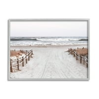 Plaža na plaži, valovi koji prskaju o obalu, pijesak maglovitog horizonta, 11, dizajn Natalie Carpentieri