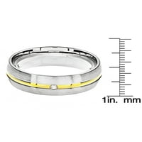 Obalni nakit kubični cirkonijski zlatni obloženi središnji prsten od nehrđajućeg čelika
