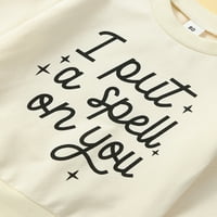 Jesenska majica za dječake i djevojčice s printom slova s dugim rukavima, Puloveri za malu djecu, vrhovi od 6
