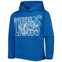 Mladi plavi detroit lavovi dvostruki logotip pulover hoodie