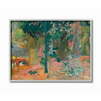 Stupell Industries Forest ribnjak Native Slika Klasična slika uokvirena zidna umjetnost Paul Gauguin