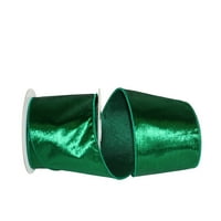 Papirna božićna baršunasta Plišana vrpca od poliestera smaragdne boje, 5ND 4ND, 1 pakiranje