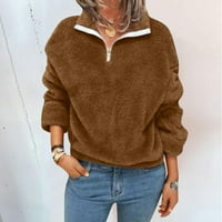 Aayomet dukserice žene s patentnim zatvaračem za zatvaračicu za zatvarači labave četveronožne pulover vrhove pulovera