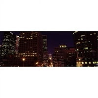 Zgrade osvijetljene noću, Grad Los Angeles, Kalifornija, SAD, tiskanje plakata - 12