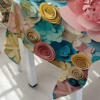 Poklopac Kućni dekor 3-inčni blagovaonski pravokutni cvjetni iskonski stol stolnjak za čaj Kućni tekstil