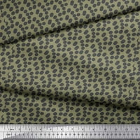Soimoi zelena modalna satenska tkanina četkica i točkice apstraktni ispis šivaći tkanina široka