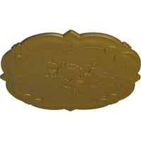 Ekena Millwork 3 8 OD 1 P Viktorijanski stropni medaljon, ručno oslikano zlato
